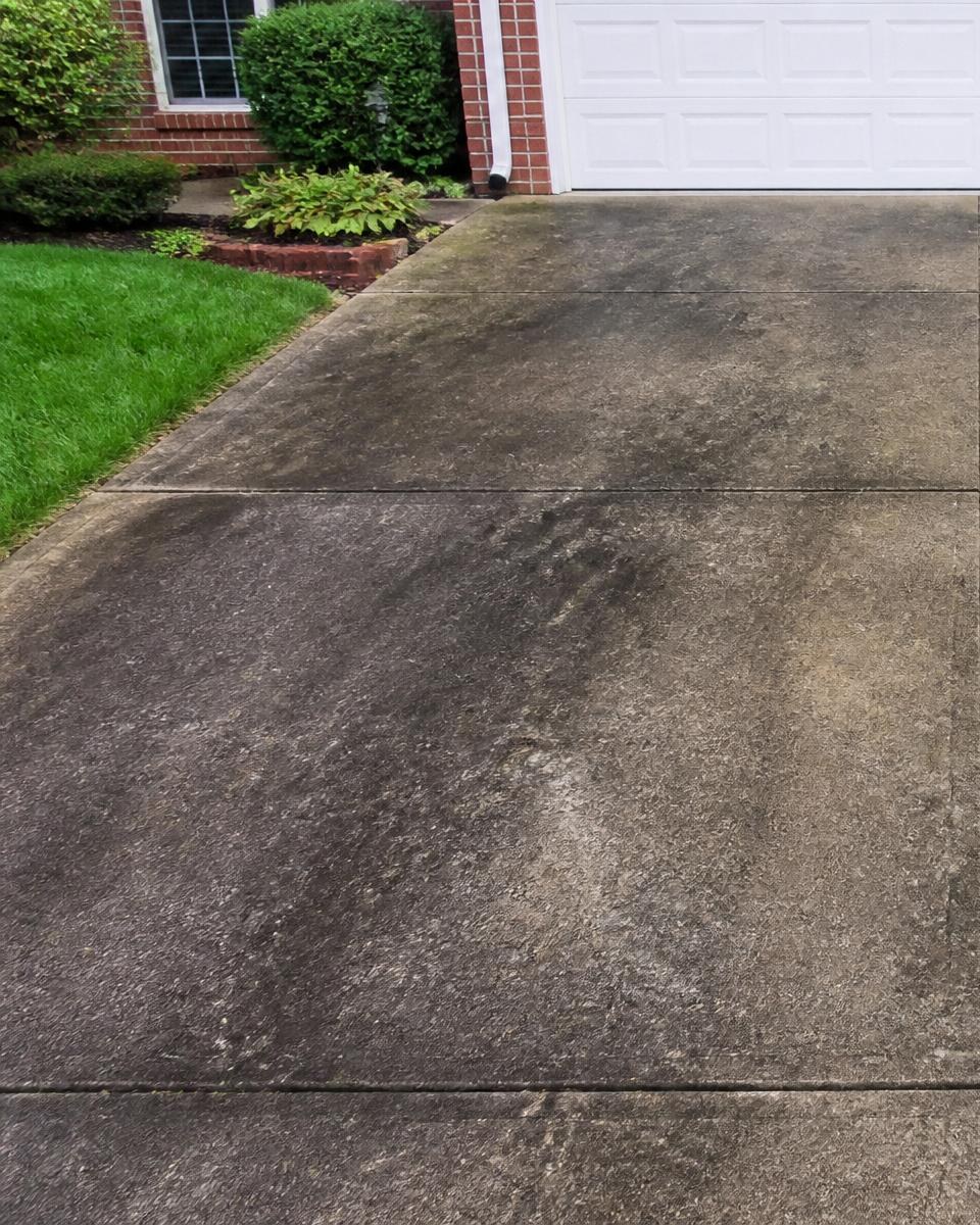 Before — Concrete driveway restoration · Davis County, UT